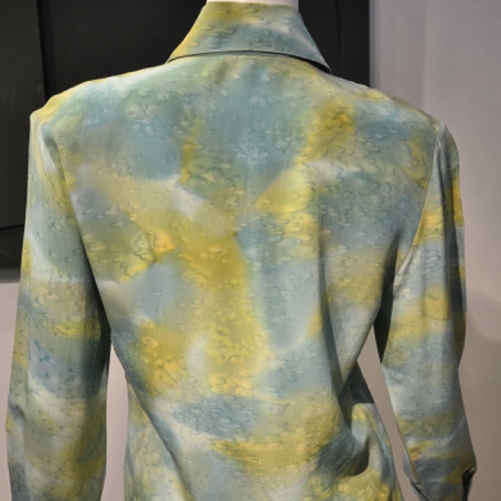 Nicole Lassman Vintage Tie Dye Silk Classic Shirt - Picture 5 of 8